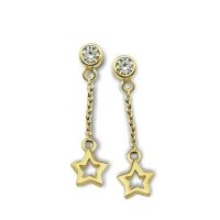 JWLS4U | Oorhangers Open Star Gold 1